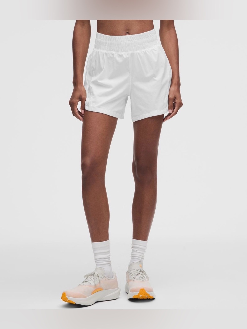 Lululemon Women’s Track That High Rise Short 5” Lined White Sz 10 NWT